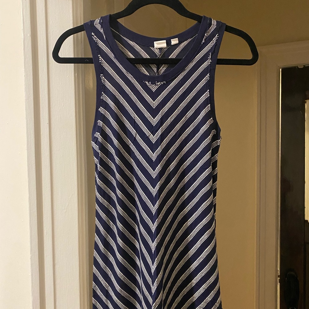 Gap Navy Striped Maxi Summer Cotton Dress - XS
